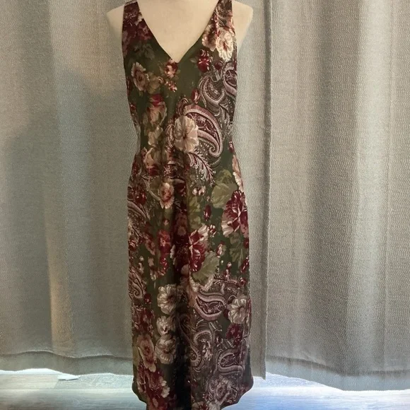 LAUREN Ralph Lauren Floral Satin Charmeuse Sleeveless Dress - Picture 5 of 16